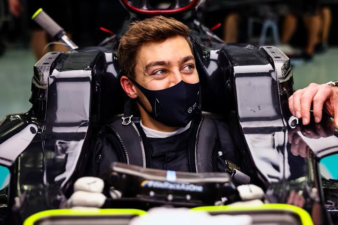 ジョージ・ラッセル、メルセデスのF1マシンでシート合わせを完了