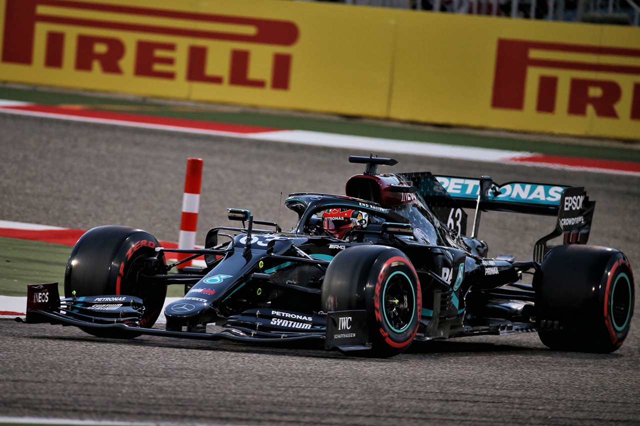 F1サヒールGP フリー走行1回目：代役ジョージ・ラッセルがトップ発進