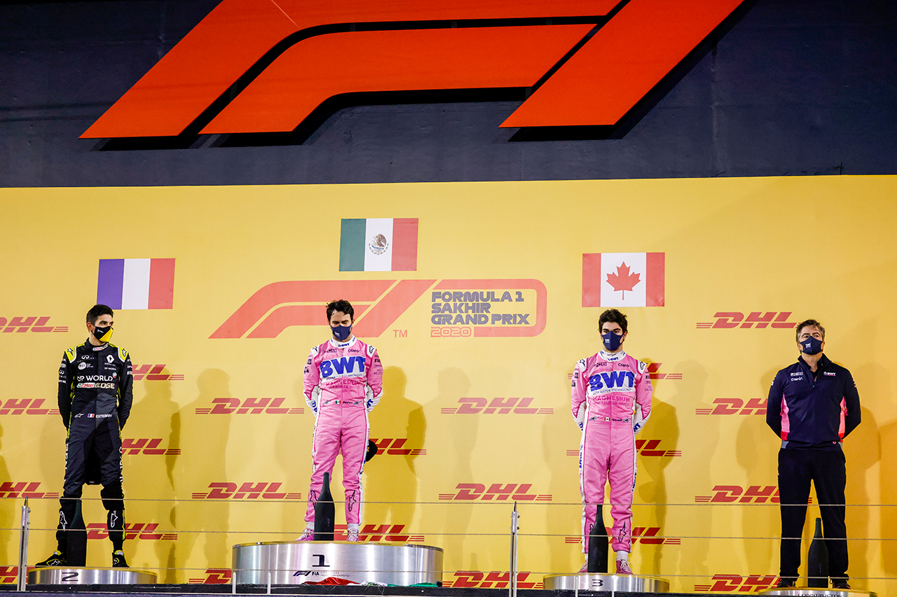 2020年 F1ポイントランキング (第16戦 F1サヒールGP終了時点)