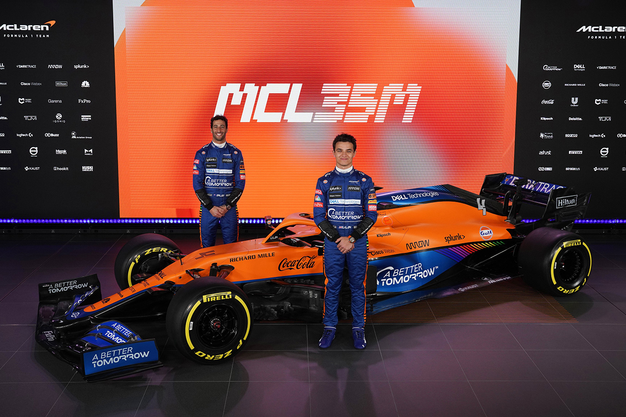 【速報】 マクラーレンF1、2021年F1マシン『MCL35M』を披露