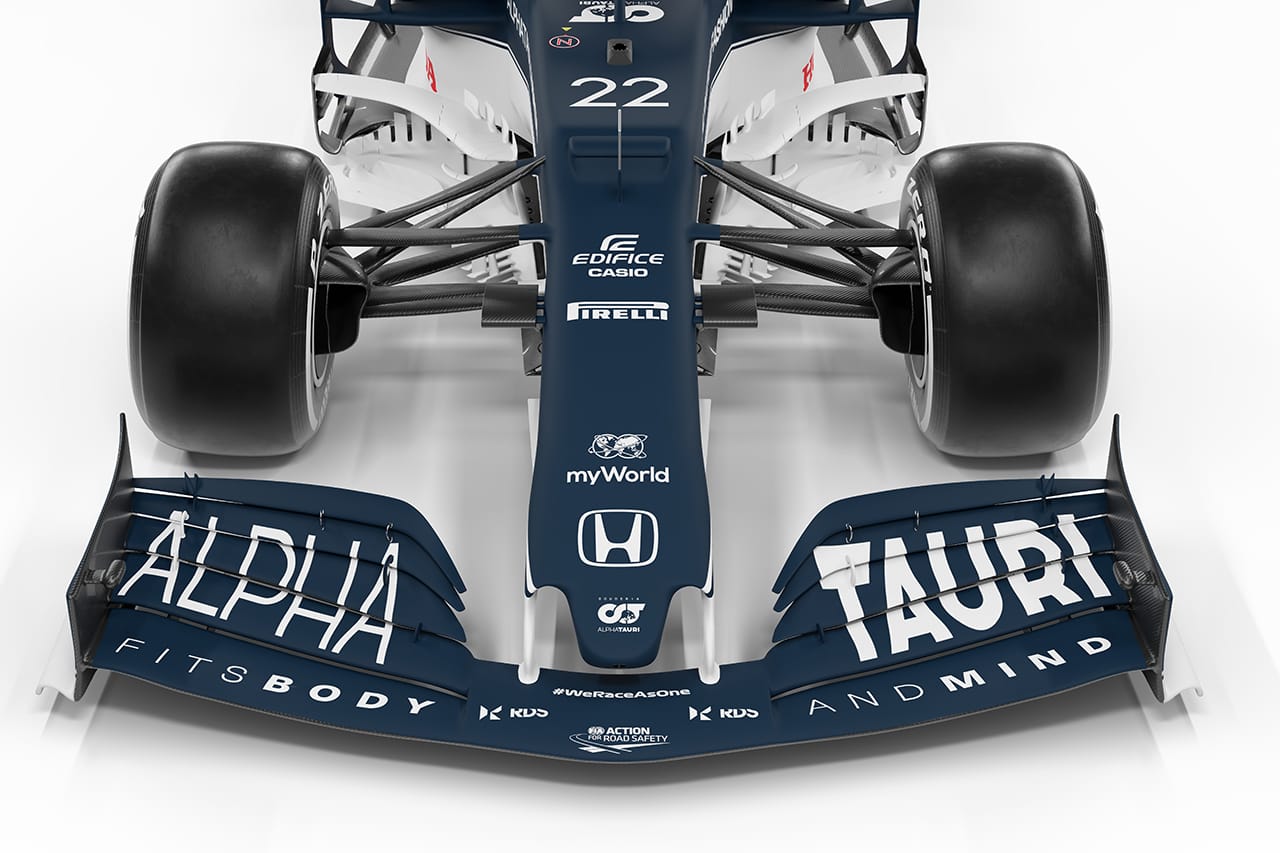 アルファタウリ・ホンダF1 AT02:新開発ノーズとフロントサスペンション