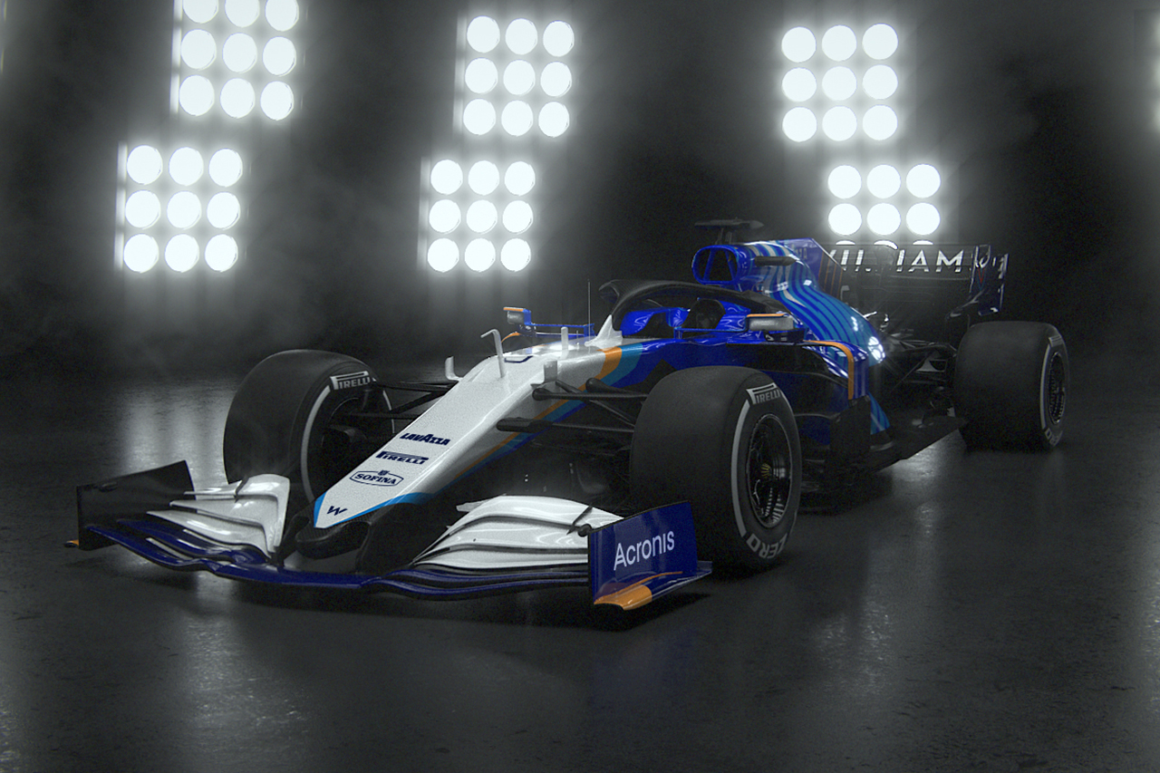 ウィリアムズF1、2021年F1マシン『FW43B』を発表…カラーリングを一新