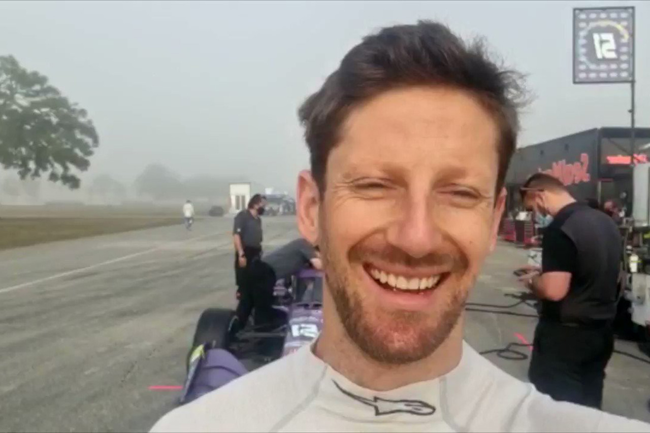 ロマン・グロージャン、“F1ラストラン”に向けてシート合わせを実施