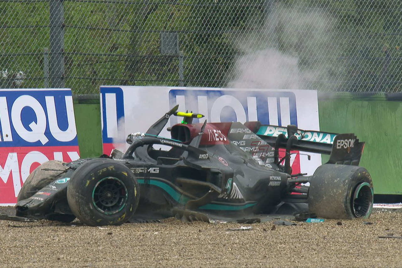 F1エミリア・ロマーニャGP 途中経過:ボッタスとラッセルが事故で赤旗