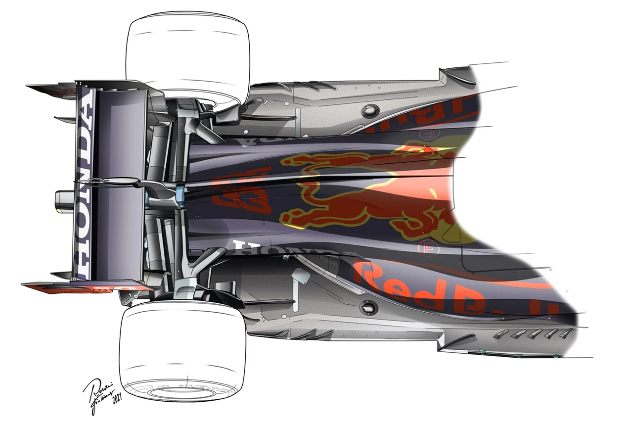 レッドブル・ホンダF1、RB16Bのフロア周りを第2戦で改良