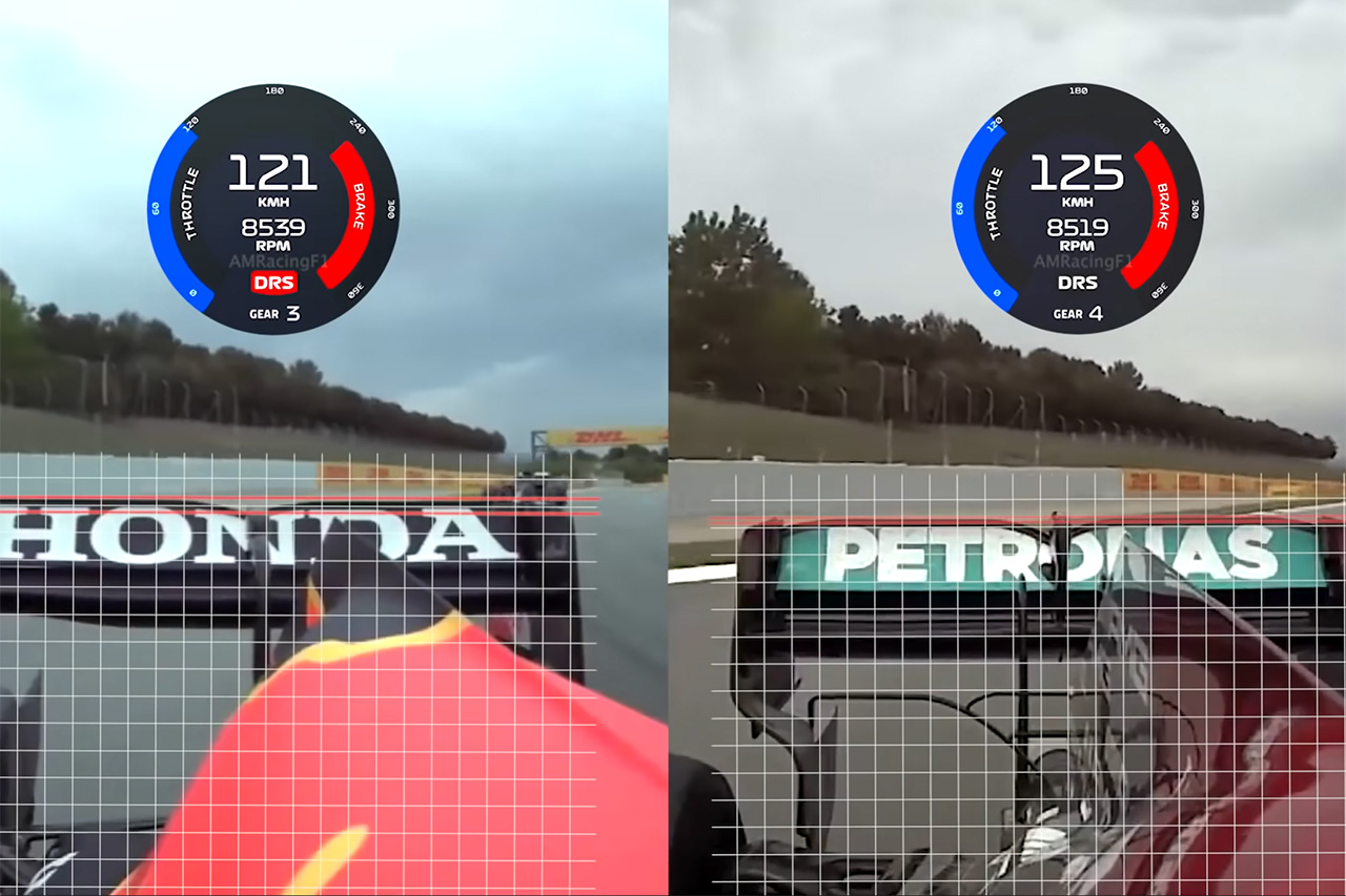 【F1動画】 “曲がるリアウイング” レッドブルとメルセデスの比較