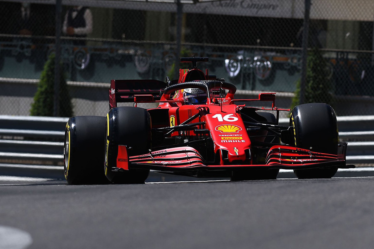 F1モナコGP フリー走行2回目:ルクレール首位でフェラーリがワンツー