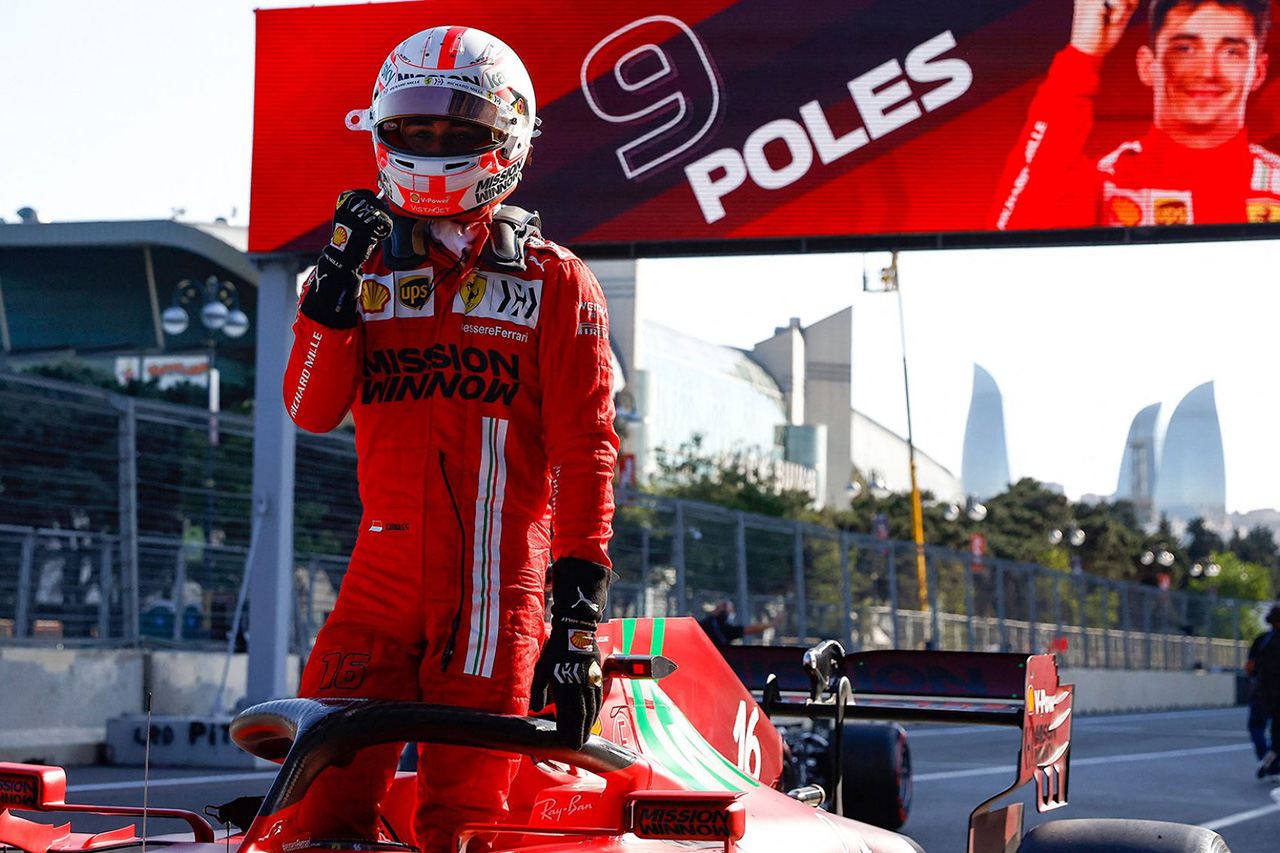 F1アゼルバイジャンGP 予選：ルクレールが2戦連続ポール！赤旗4回！