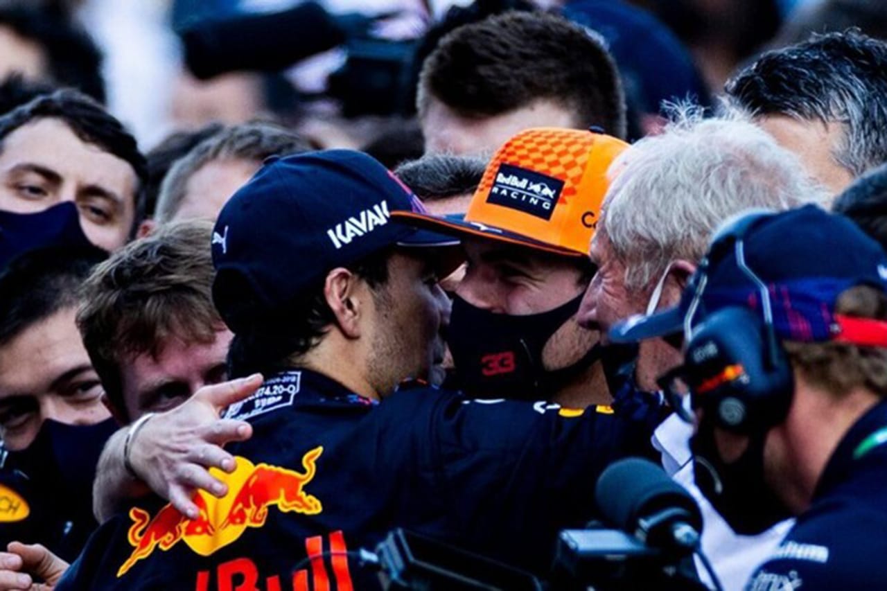 レッドブルF1代表、ペレスの祝賀会に参加したフェルスタッペンを称賛
