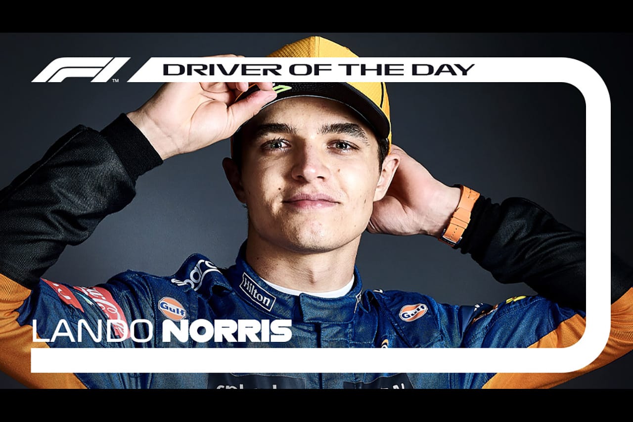 2021年 F1オーストリアGP:ランド・ノリスがDRIVER OF THE DAY