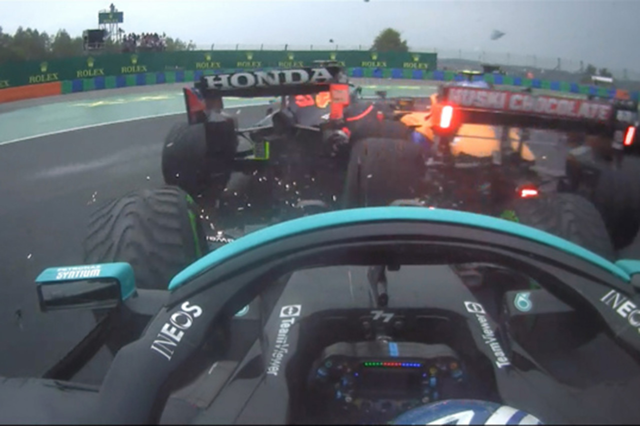 【動画】 F1ハンガリーGP 決勝：1周目の1コーナーで多重クラッシュ