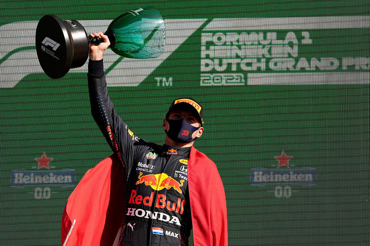 F1オランダGP 決勝:フェルスタッペンが先行逃げ切りで今季7勝目!