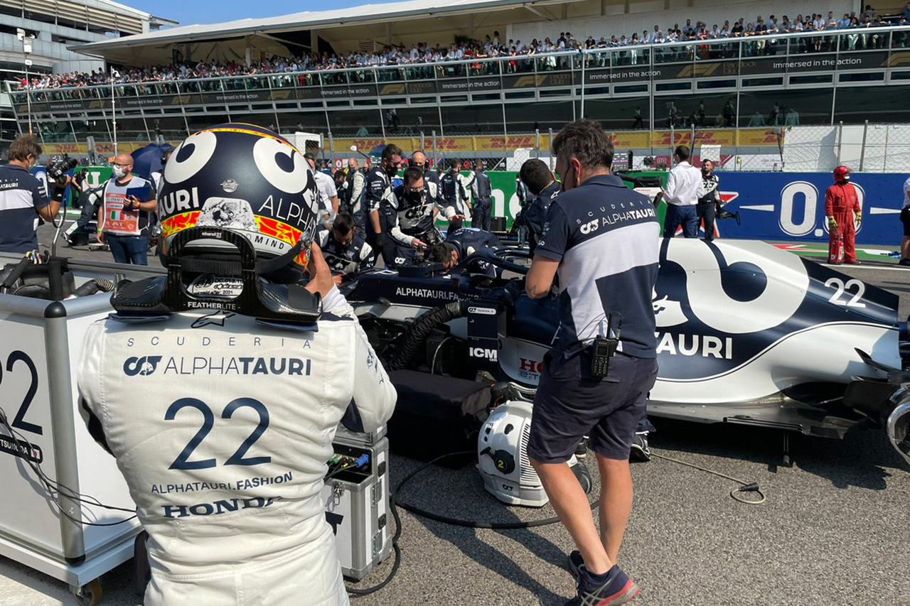 角田裕毅、スタート直前のブレーキ問題で出場を断念 / F1イタリアGP