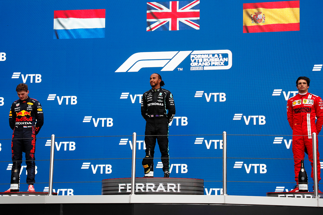 2021年 F1ポイントランキング （第15戦 F1ロシアGP 終了時点）