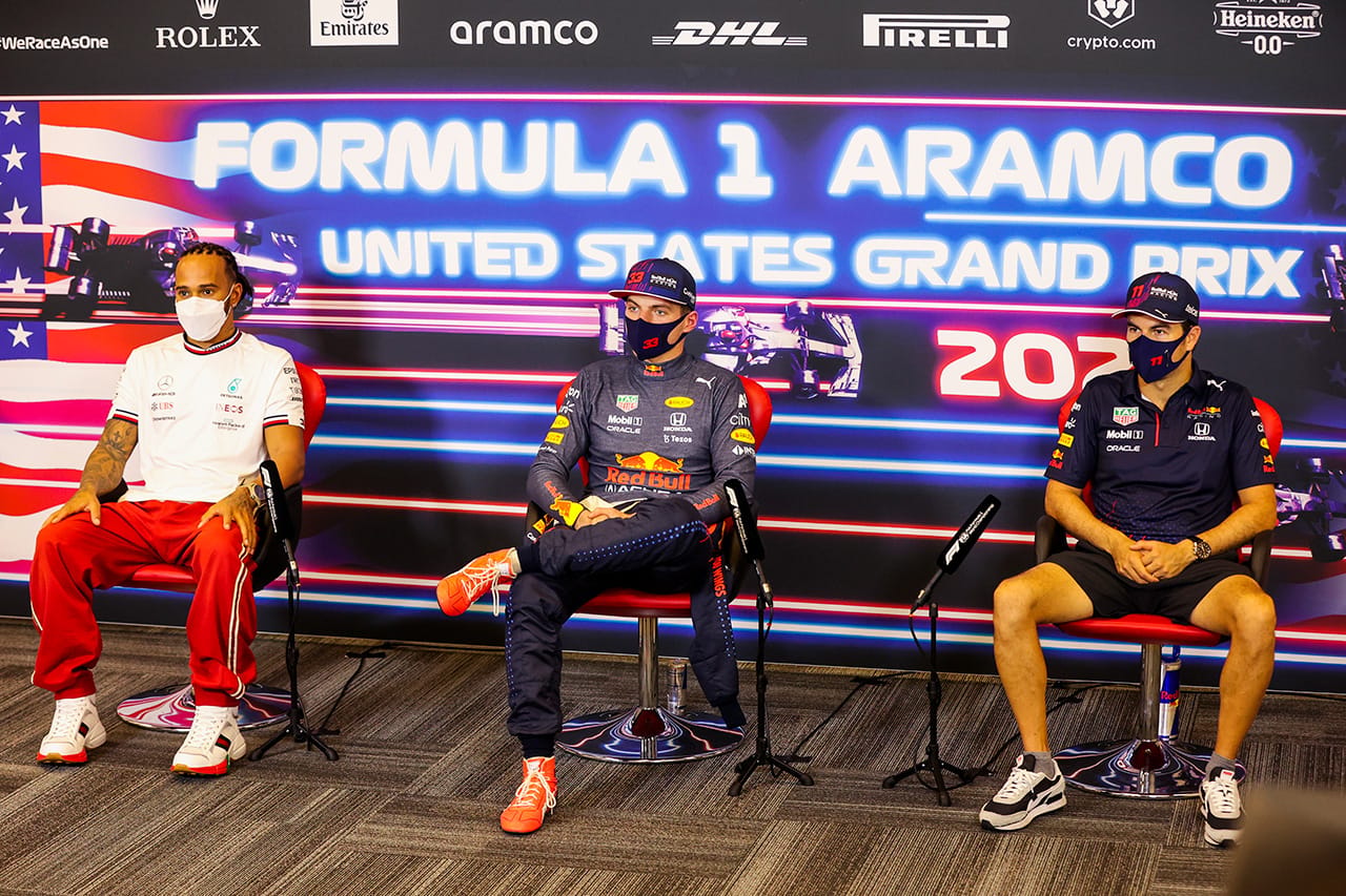 F1アメリカGP：フェルスタッペン vs ハミルトン 無事に1コーナー通過を決意