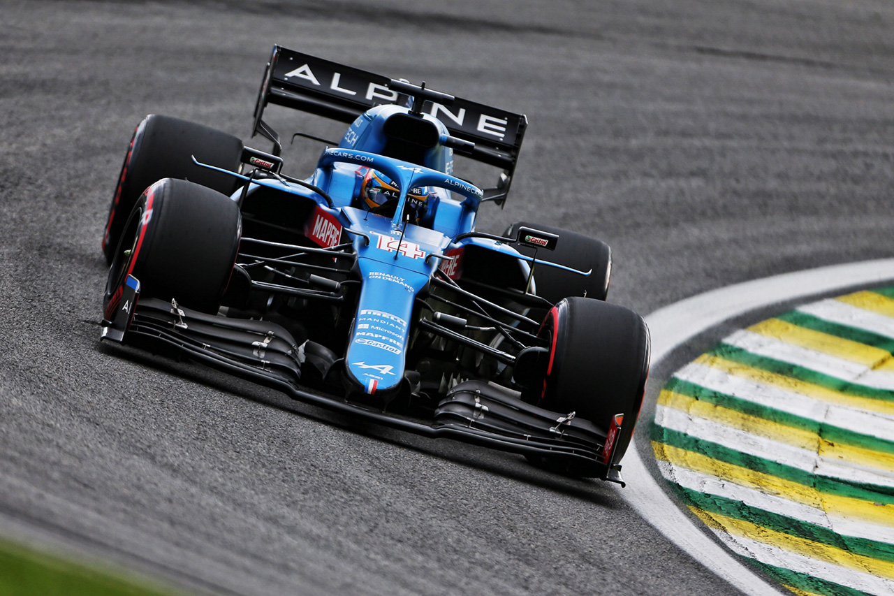 F1ブラジルGP フリー走行2回目:スプリント予選マスターのアロンソが首位