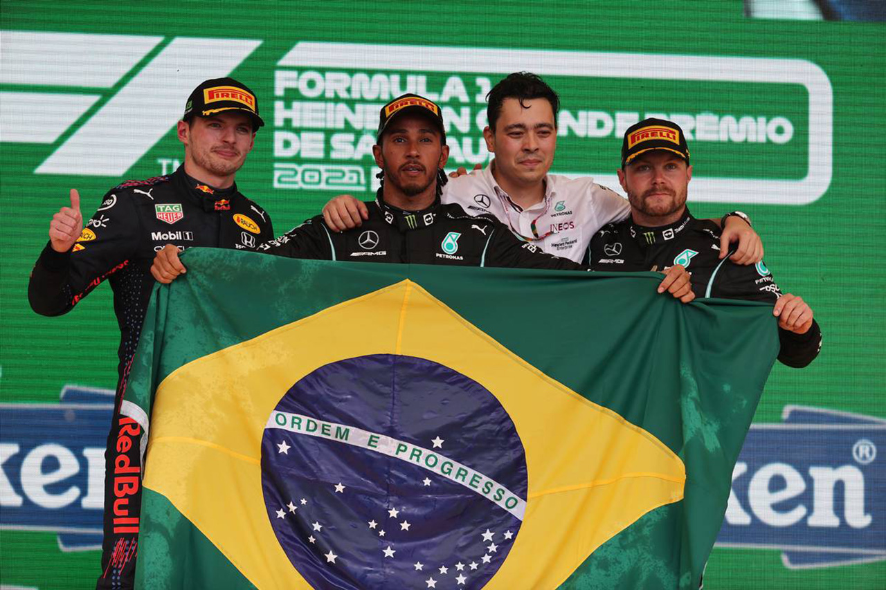 F1ブラジルGP 決勝：王者ルイス・ハミルトンが気迫の走りで大逆転優勝！