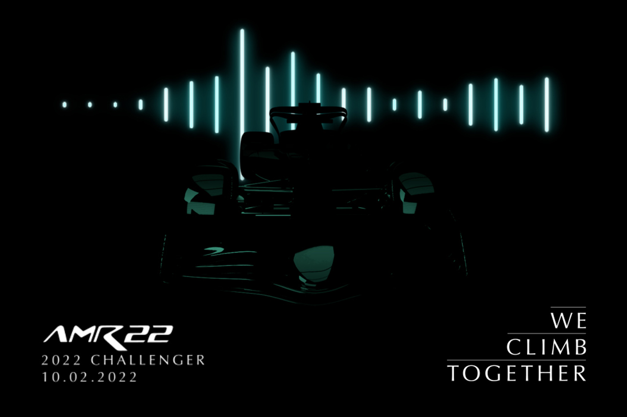 アストンマーティンF1、2022年F1マシン『AMR22』のエンジンを初始動