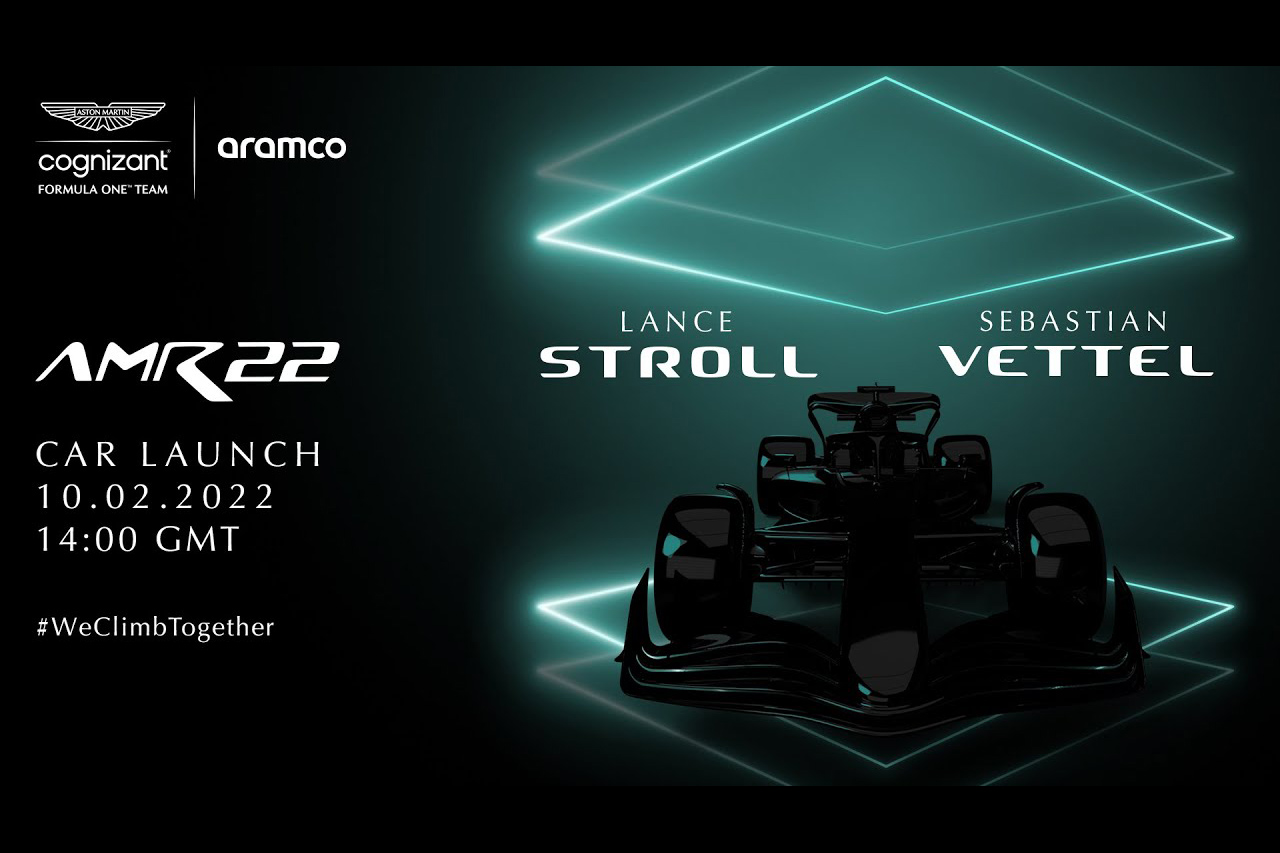 アストンマーティンF1、2022年マシン『AMR22』の発表会をYoutubeで配信