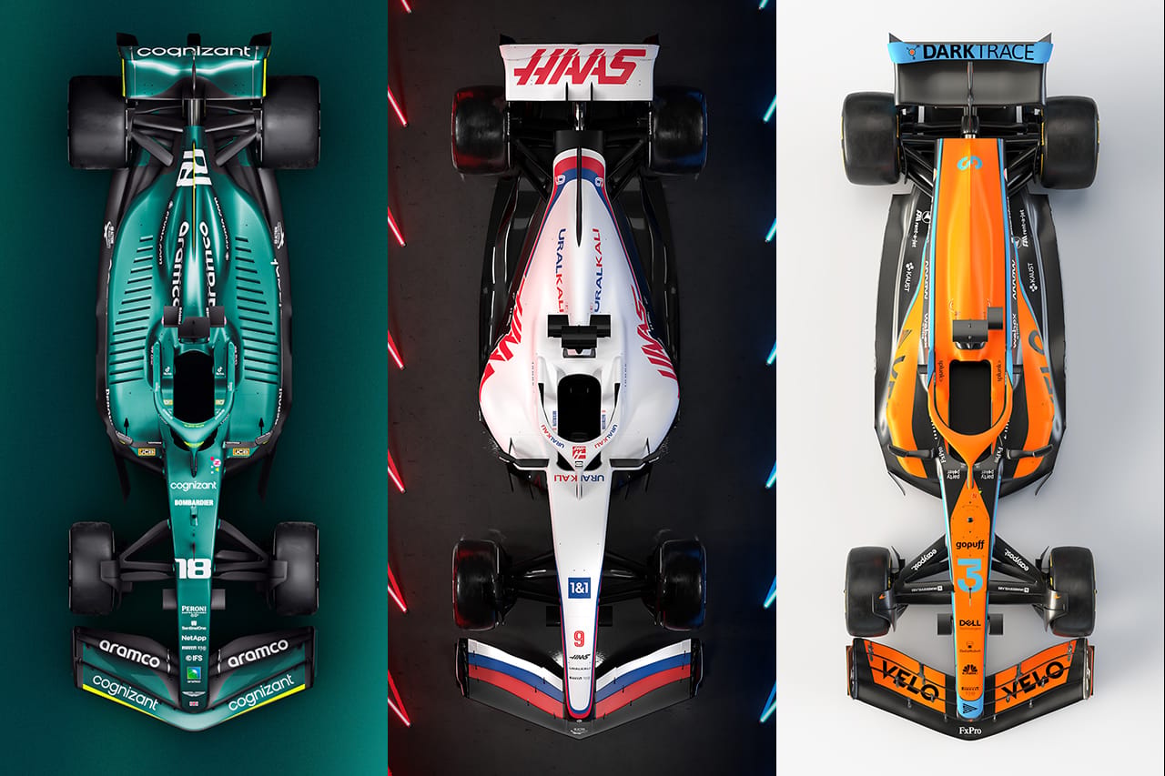 【F1マシン着目点】 冷却配置の違いによる異なるサイドポット周りの形状