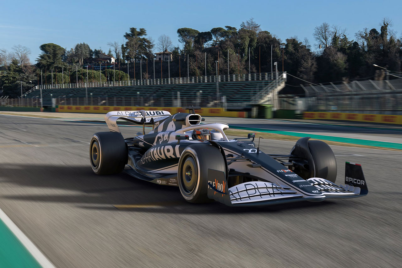 アルファタウリF1、2022年F1マシン『AT03」をシェイクダウン