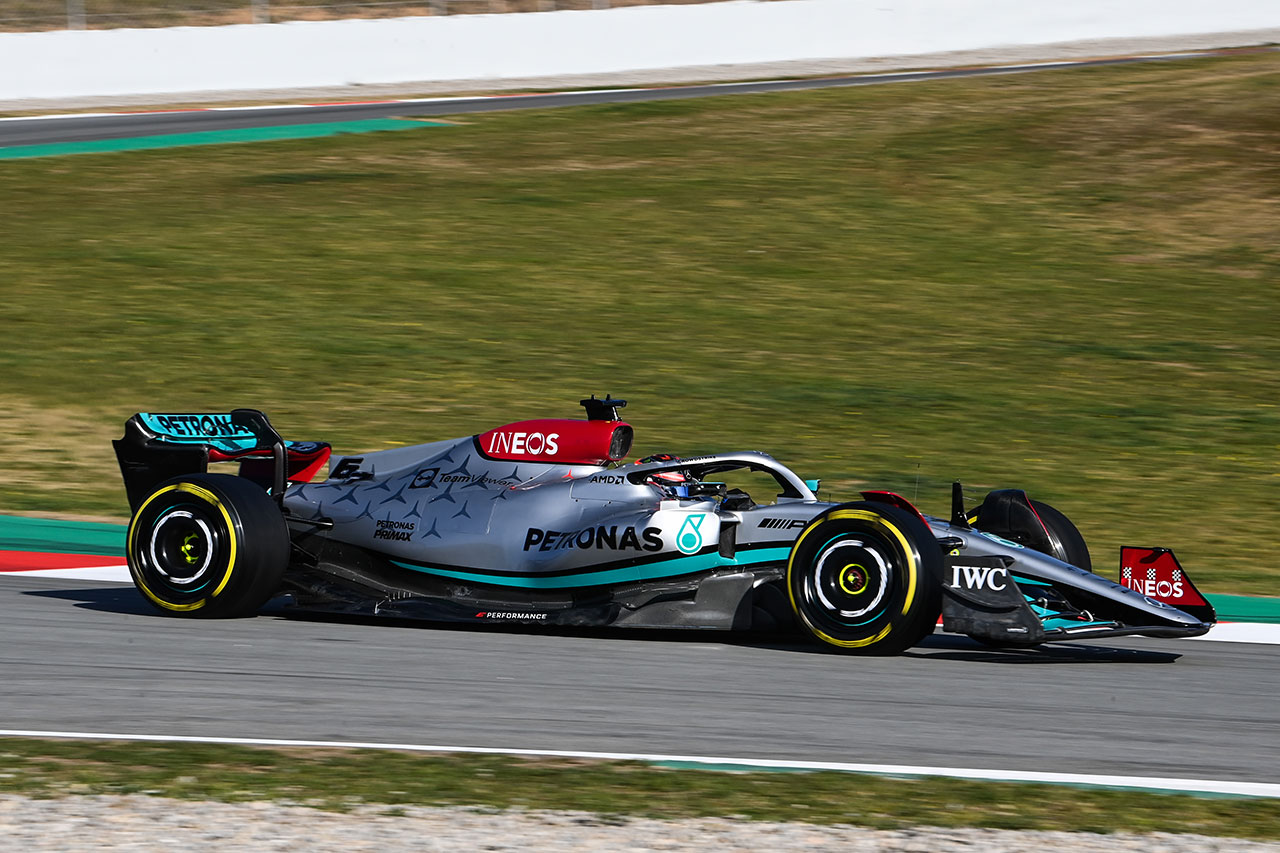 メルセデスF1、W13でグラウンドエフェクト特有の“ポーポイズ現象”に苦戦