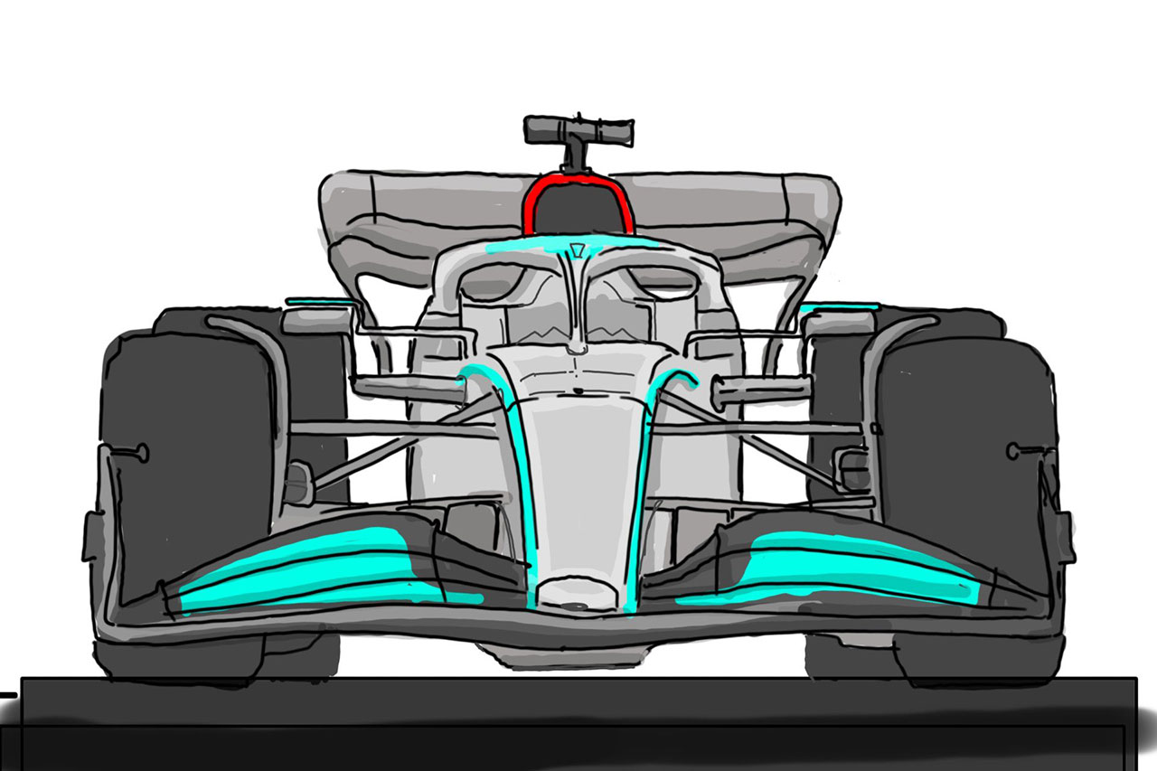 F1噂話：メルセデスF1、“サイドポッドがないW13”でバーレーンに到着？