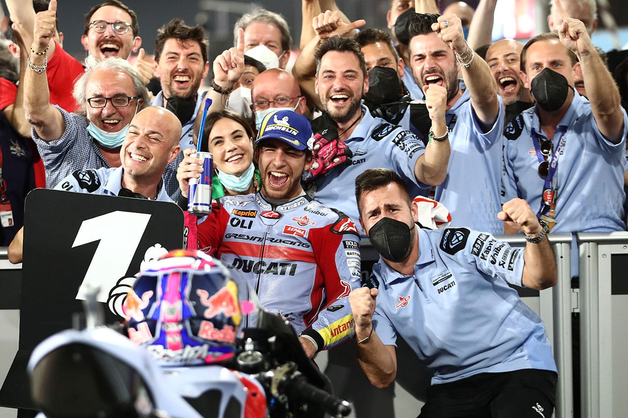 MotoGP:エネア・ベスティア、故ファウスト・グレシーニに捧げる初優勝