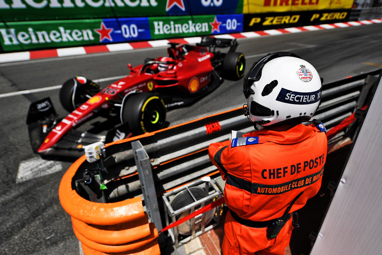 F1モナコGP フリー走行2回目：ルクレール首位でフェラーリがワンツー