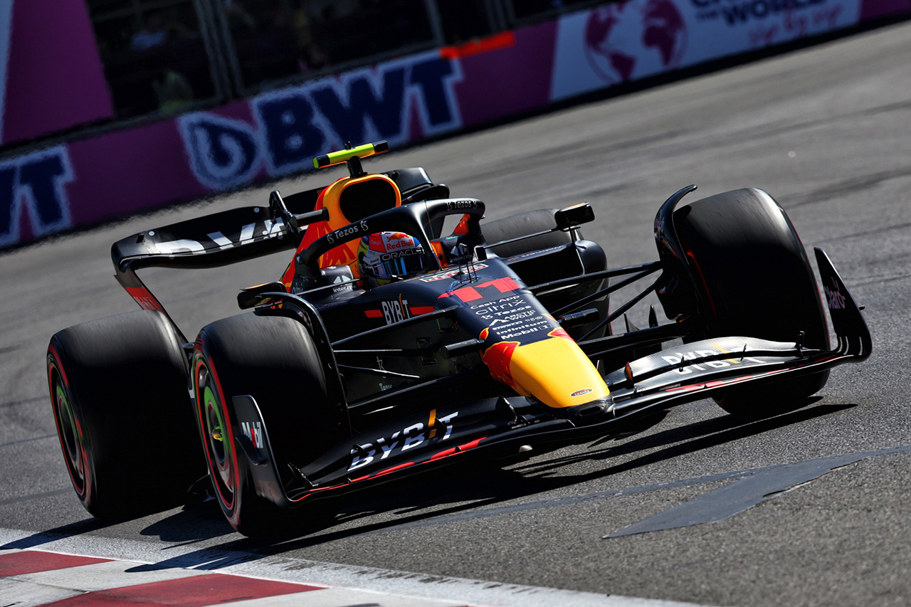レッドブルF1のセルジオ・ペレスが最速タイムでポール獲得に名乗り