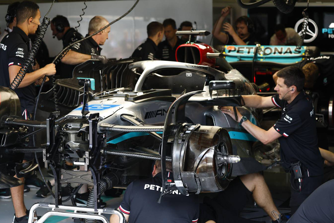 メルセデスF1、フランスGPでもW13に“新たな開発”を投入