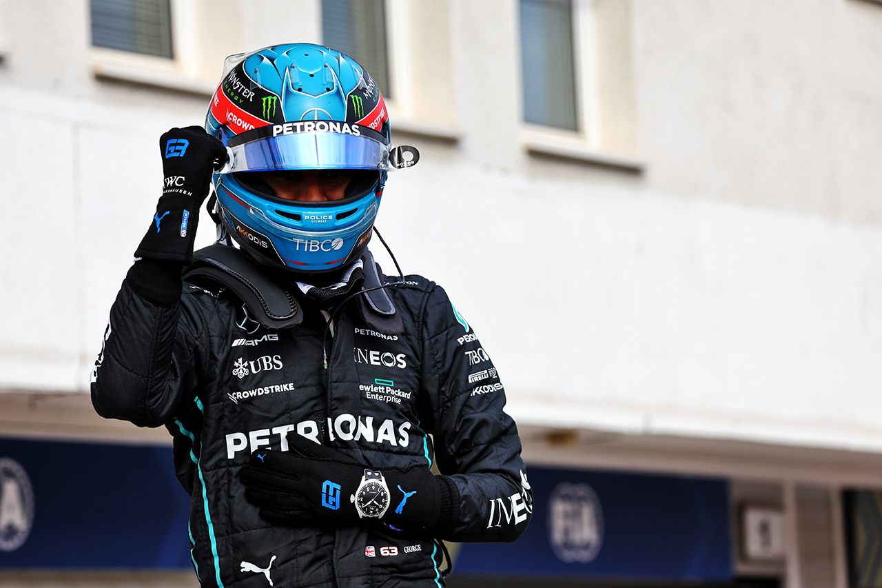 F1ハンガリーGP 予選：メルセデスF1のジョージ・ラッセルが初ポール獲得