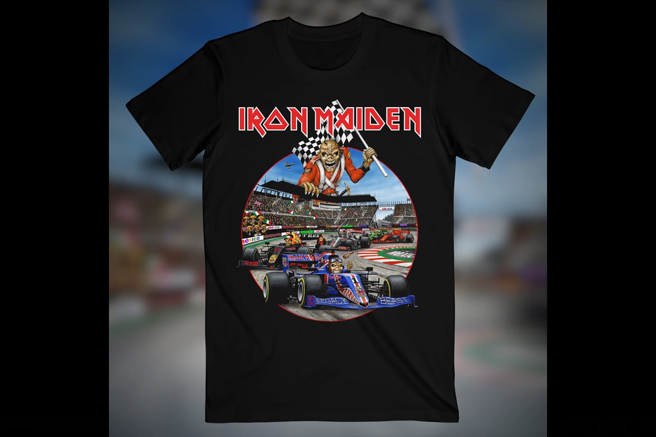 セルジオ・ペレス、アイアン・メイデンのツアーTシャツに登場