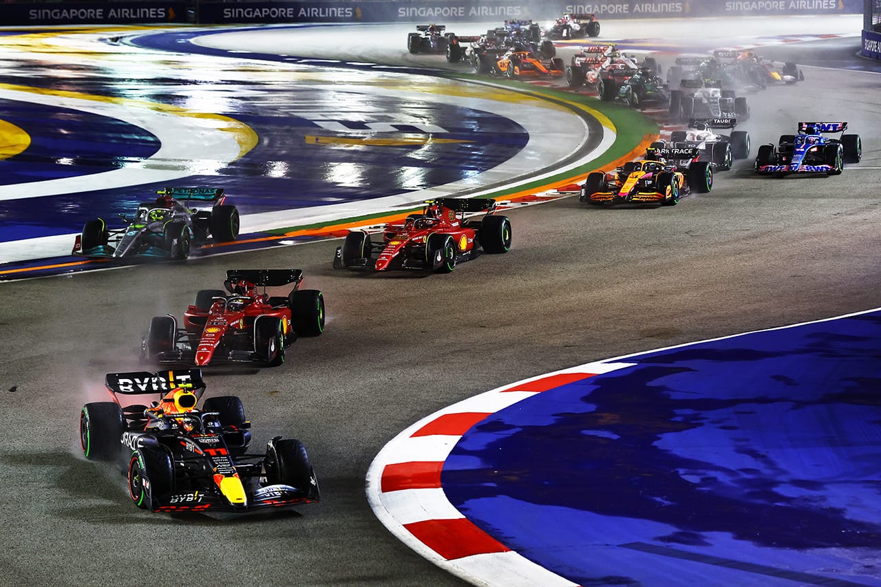 F1シンガポールGP 決勝 速報：セルジオ・ペレスが暫定優勝