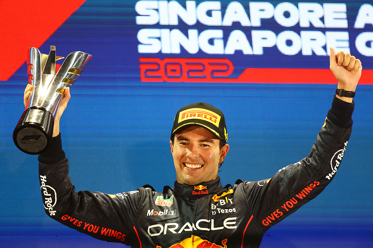 F1シンガポールGP 決勝：レッドブルF1のセルジオ・ペレスが今季2勝目