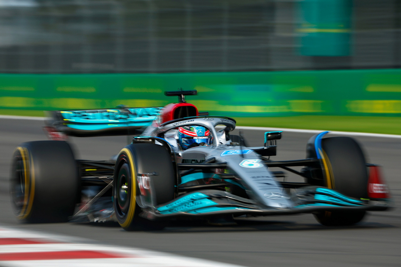 F1メキシコGP フリー走行2回目：非タイヤテスト走行のラッセルがトップ