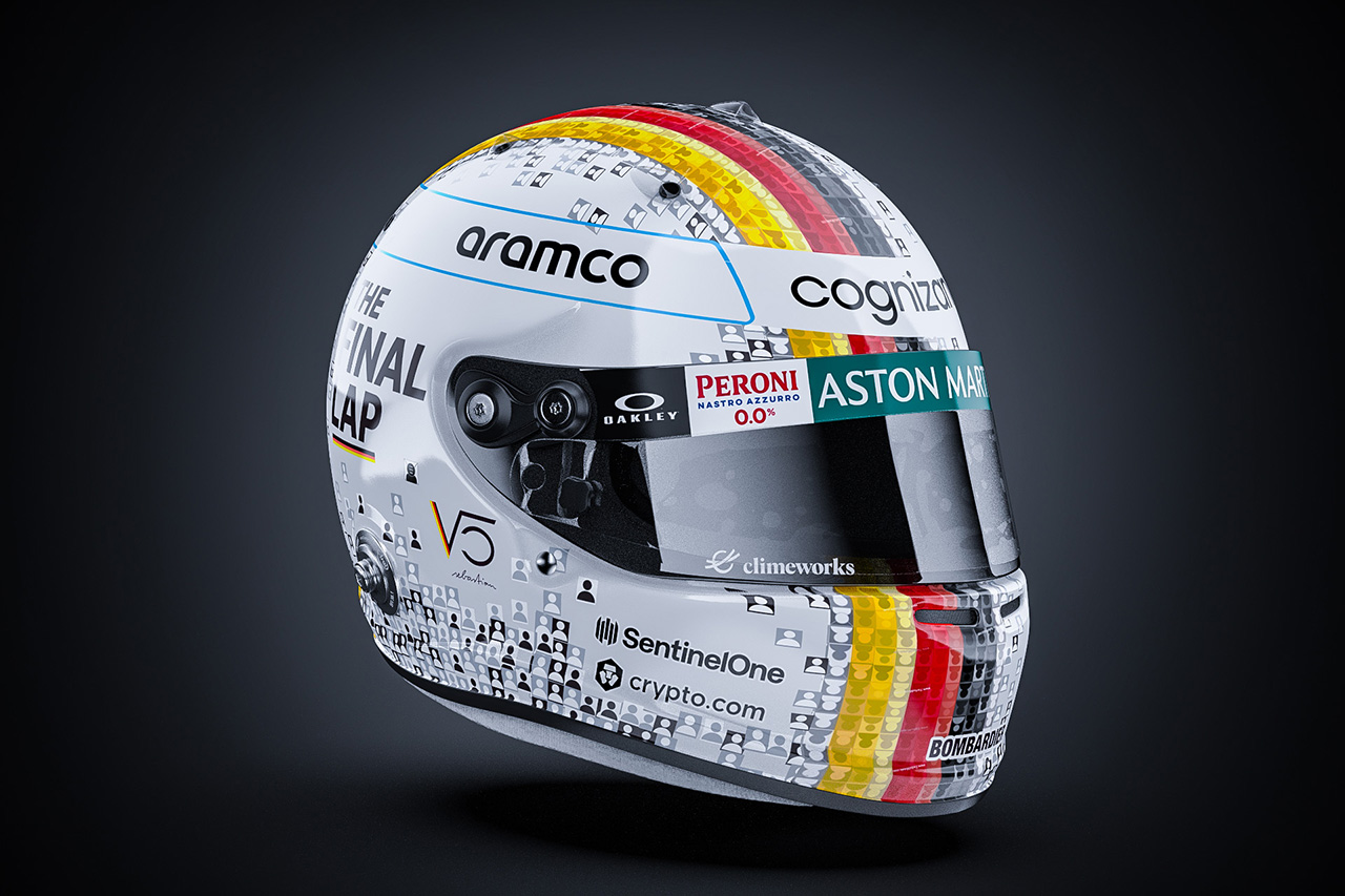 セバスチャン・ベッテル、F1引退ヘルメットの写真スペースをファンに販売