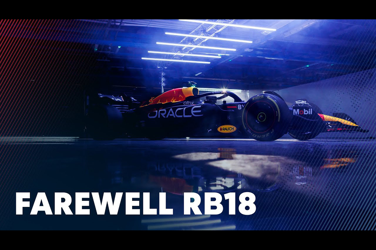 【動画】 レッドブルF1、RB18に別れのラブレター