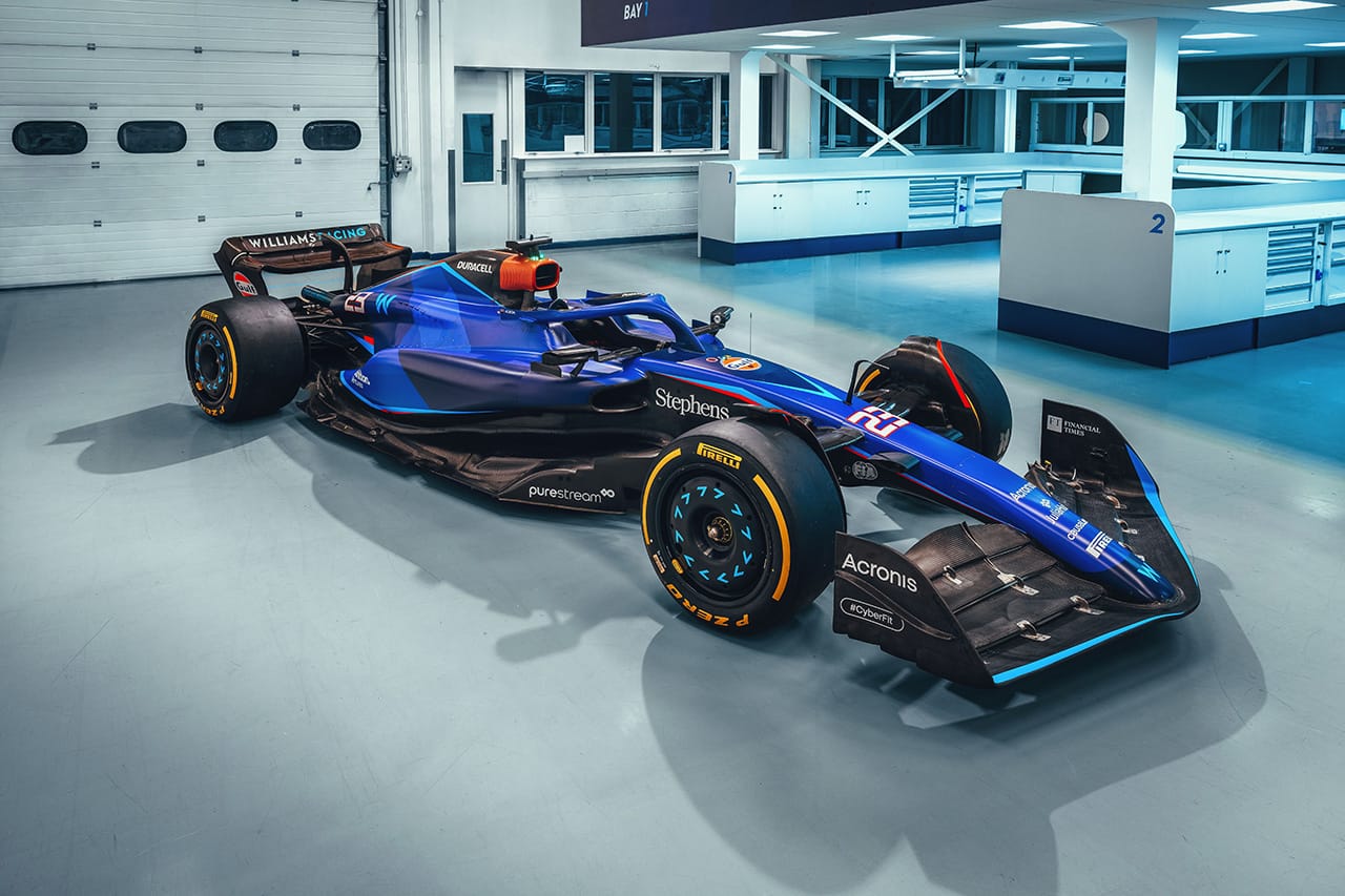 ウィリアムズF1、2023年F1マシン『FW45』の実車を公開