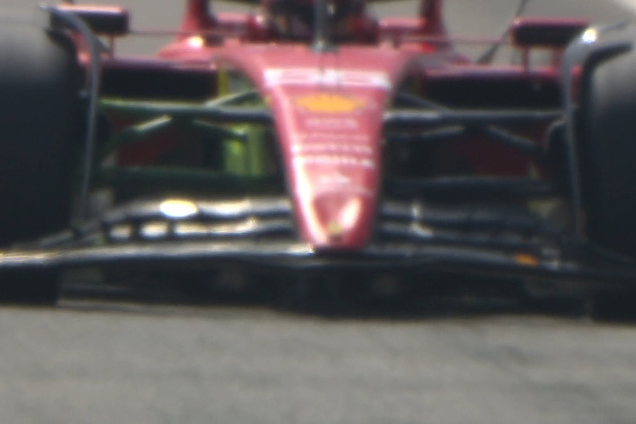 フェラーリF1、高速セクションでノーズ先端にくぼみができる“不具合”