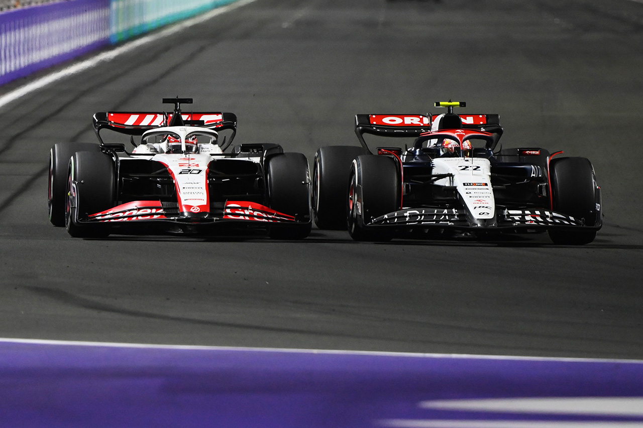 ハースF1のマグヌッセン 「角田裕毅は素晴らしいディフェンスをしていた」