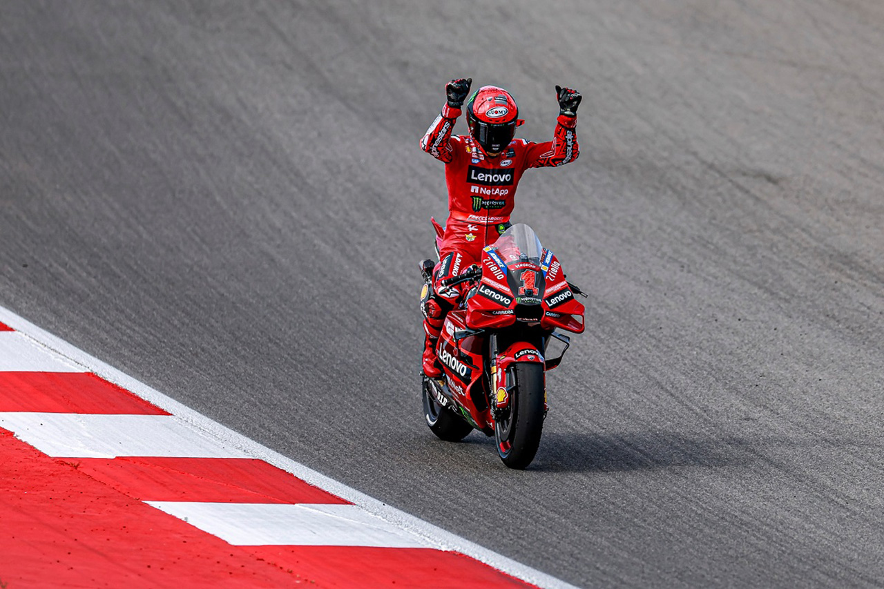 MotoGP:王者フランチェスコ・バニャイアが2023年の開幕戦を制す