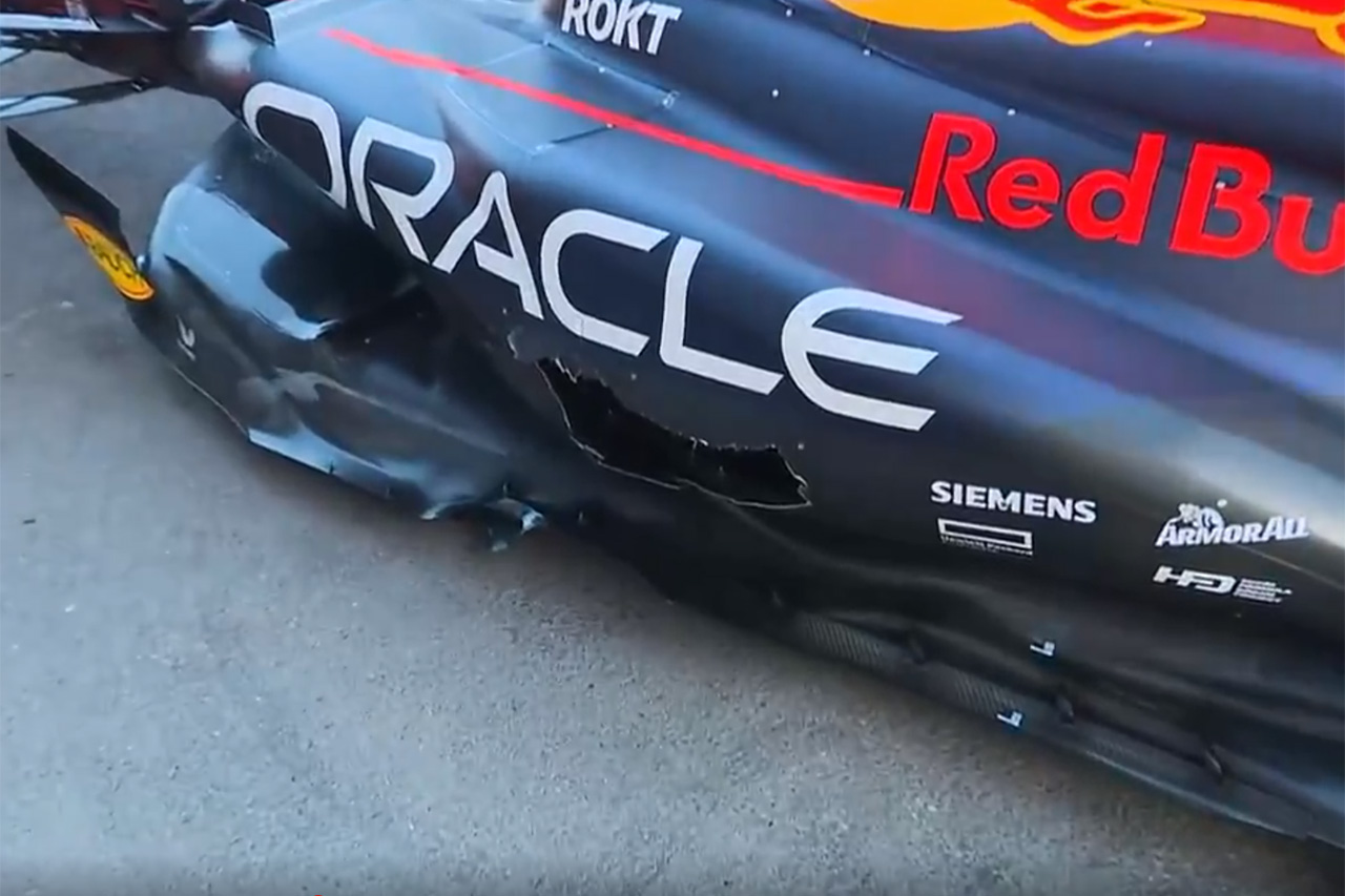 レッドブルF1代表 「フェルスタッペンはサイドポッドに相当なダメージ」