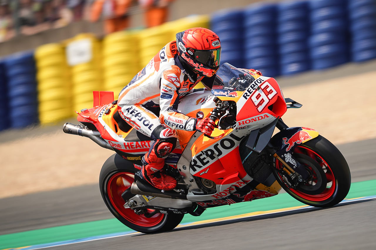 MotoGP：マルク・マルケスの復帰戦フランスGPは転倒リタイア