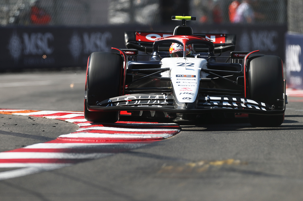 F1モナコGP 予選Q2:アルファタウリF1の角田裕毅が9番手でQ3進出