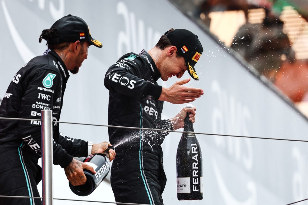 メルセデスF1のラッセル 「これからのことを予感させるダブル表彰台」