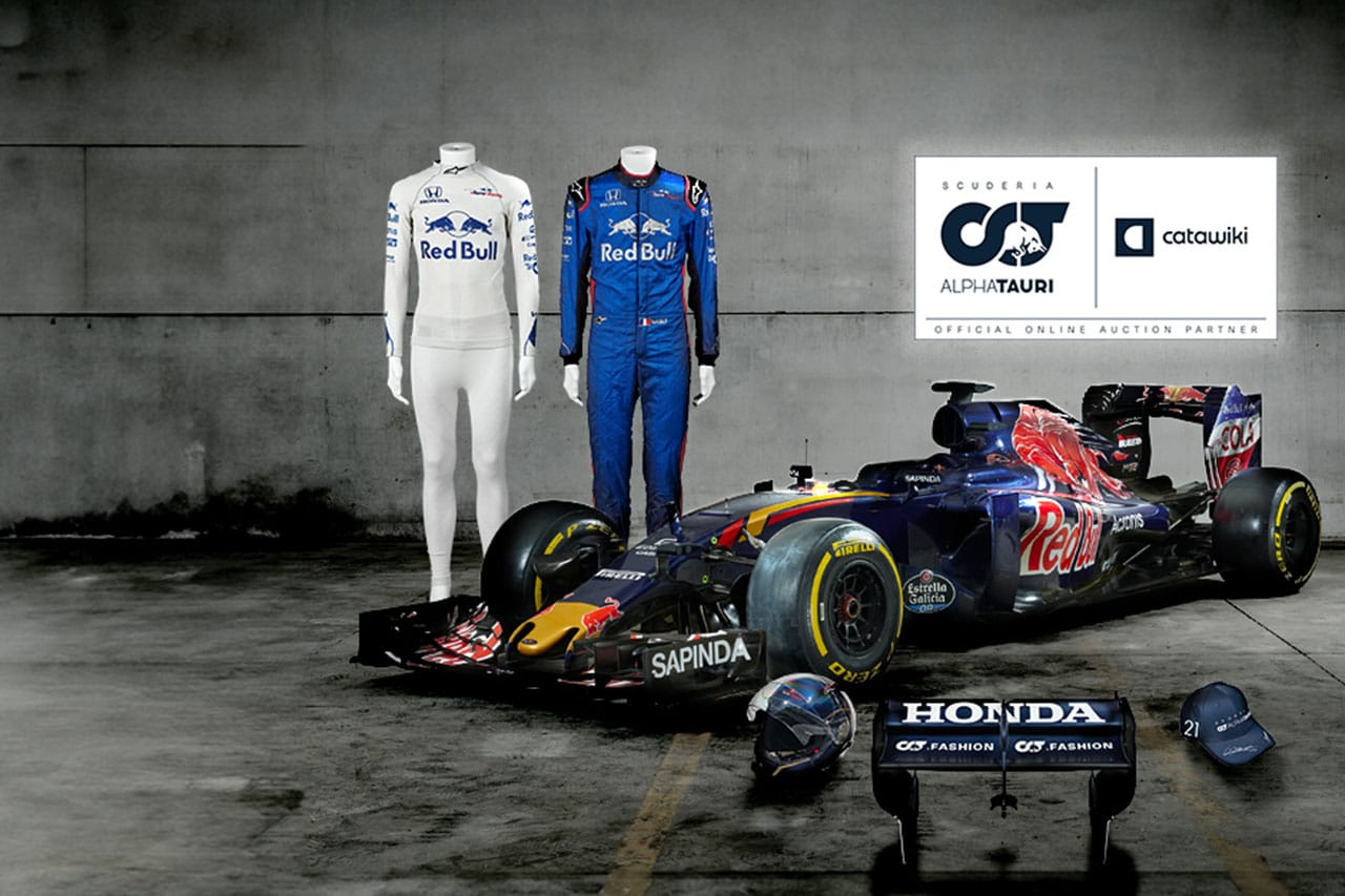 アルファタウリF1、オークションサイトCatawikiとのパートナーシップを発表
