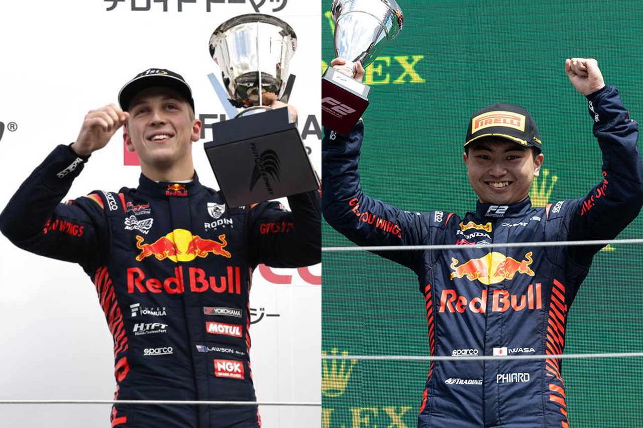 レッドブルF1首脳、デ・フリースの後任候補に「リアム・ローソンと岩佐歩夢」