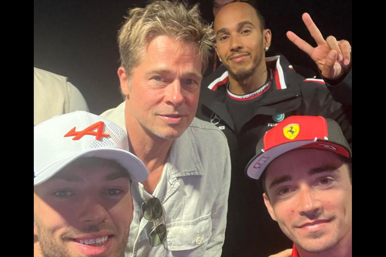 ブラッド・ピット、F1イギリスGPのドライバーズブリーフィングに参加