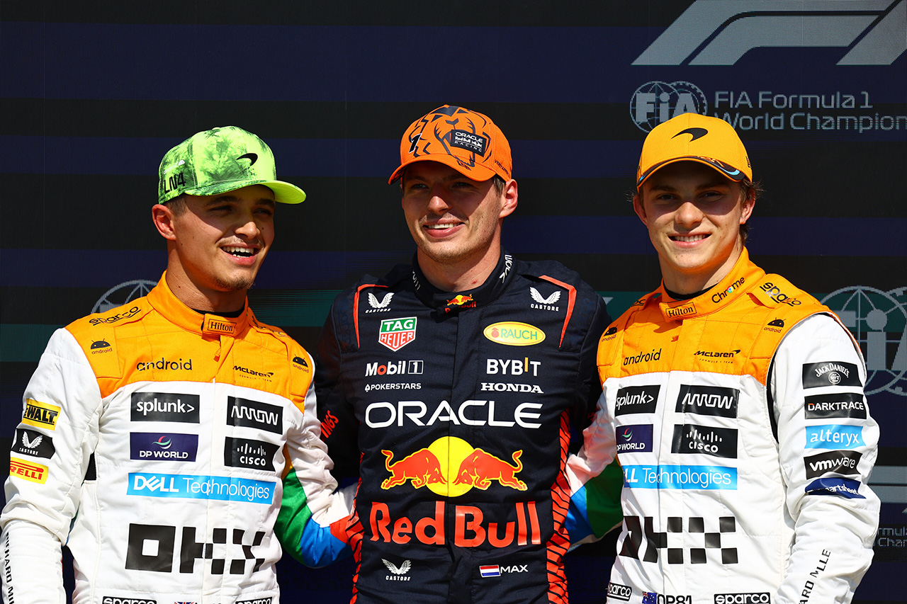 予選:フェルスタッペンが5戦連続ポール!マクラーレンが2番手&3番手
